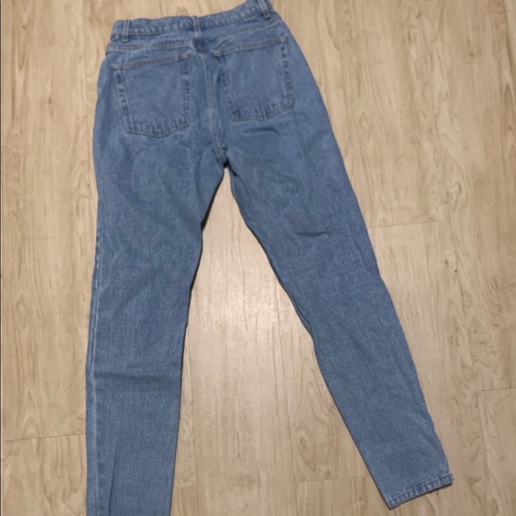 American Apparel Light Denim High Waisted Jeans - Picture 2 of 3